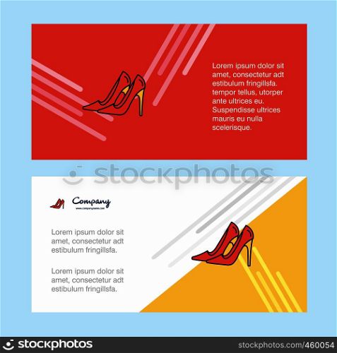 Sandals abstract corporate business banner template, horizontal advertising business banner.