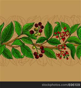 sandalwood vector pattern on color background. sandalwood vector pattern