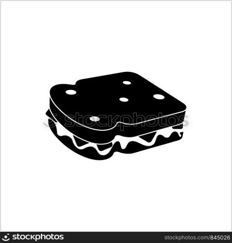 Sandwich Icon, Bread Sandwich Icon Vector Art Illustration