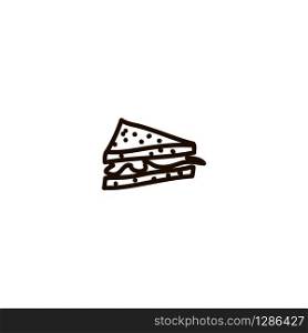 sandwich icon illustration isolated cartoon ink pen Icon sketch style Vector illustration for web logo. sandwich icon illustration isolated vector sign symbol