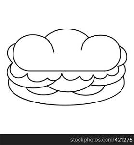 Sandwich icon. Outline illustration of sandwich vector icon for web. Sandwich icon, outline style