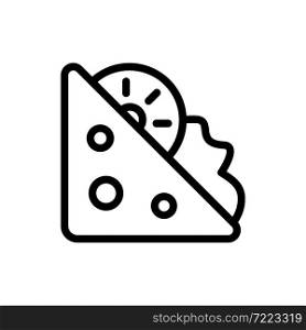 sandwich icon vector line style