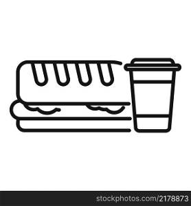 Sandwich lunch icon outline vector. Healthy meal. Bag snack. Sandwich lunch icon outline vector. Healthy meal