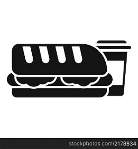 Sandwich lunch icon simple vector. Healthy meal. Bag snack. Sandwich lunch icon simple vector. Healthy meal