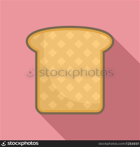 Sandwich toast icon. Flat illustration of sandwich toast vector icon for web design. Sandwich toast icon, flat style