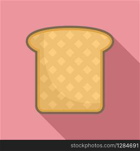 Sandwich toast icon. Flat illustration of sandwich toast vector icon for web design. Sandwich toast icon, flat style