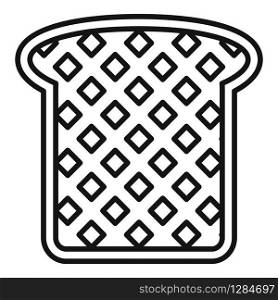 Sandwich toast icon. Outline sandwich toast vector icon for web design isolated on white background. Sandwich toast icon, outline style