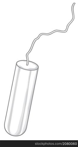 Sanitary cotton tampon vector illustration
