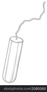 Sanitary cotton tampon vector illustration