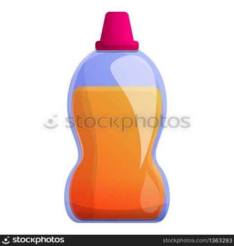Sanitary gel bottle icon. Cartoon of sanitary gel bottle vector icon for web design isolated on white background. Sanitary gel bottle icon, cartoon style