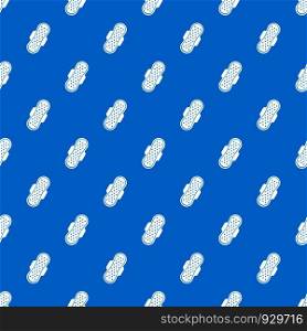 Sanitary napkin pattern repeat seamless in blue color for any design. Vector geometric illustration. Sanitary napkin pattern seamless blue