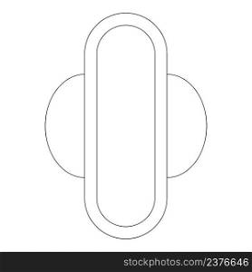 sanitary pad icon vector illustration symbol design