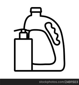Sanitizer Bottles Icon. Bold outline design with editable stroke width. Vector Illustration.