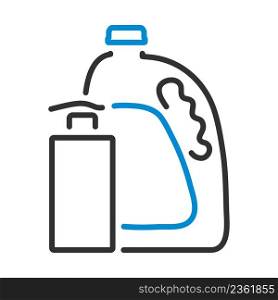 Sanitizer Bottles Icon. Editable Bold Outline With Color Fill Design. Vector Illustration.
