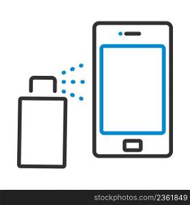 Sanitizer Smartphone Icon. Editable Bold Outline With Color Fill Design. Vector Illustration.