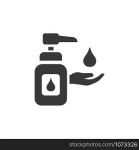 Sanitizer soap icon. Isolated image. Flat pharmacy and medicine vector illustration