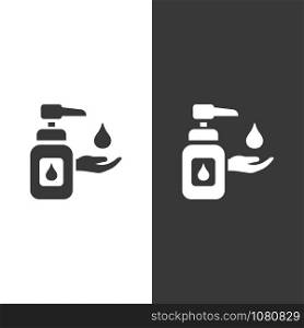 Sanitizer soap icon. Isolated image. Flat pharmacy and medicine vector illustration