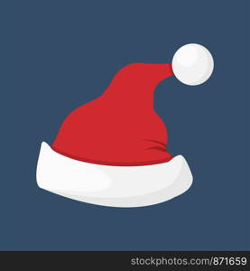 Santa beanie hat, vector illustration for New Year