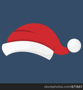 Santa beanie hat, vector illustration for New Year