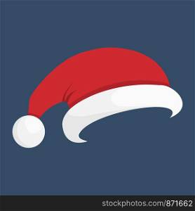 Santa beanie hat, vector illustration for New Year