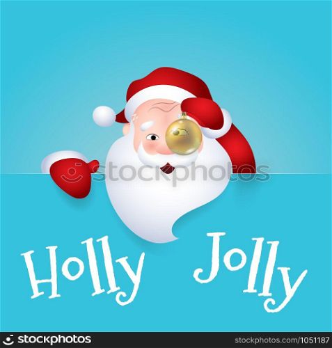 Santa Claus cartoon character emotion cheerful laughs holly jolly. Vector illustration. Vector illustration of Santa Claus cartoon character emotion cheerful laughs holly jolly.