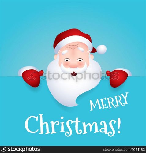 Santa Claus cartoon character emotion cheerful wishes Merry Christmas.. Vector illustration. Vector illustration of Santa Claus cartoon character emotion cheerful wishes Merry Christmas.