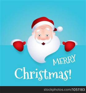 Santa Claus cartoon character emotion cheerful wishes Merry Christmas.. Vector illustration. Vector illustration of Santa Claus cartoon character emotion cheerful wishes Merry Christmas.