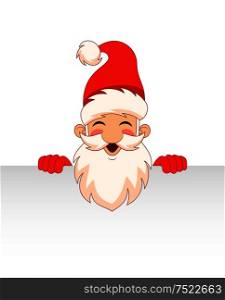 Santa Claus Cartoon Character with Clean Sheet. Christmas Man - Illustration Vector. Santa Claus Cartoon Character with Clean Sheet. Christmas Man