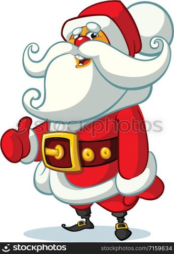 Santa claus cartoon on white background. Vector illustration for Christmas