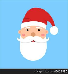 Santa Claus face. Christmas and New Year character. Vector. Santa Claus face. Christmas and New Year character. Vector illustration