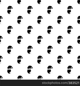 Santa Claus face pattern. Simple illustration of Santa Claus face vector pattern for web. Santa Claus face pattern, simple style