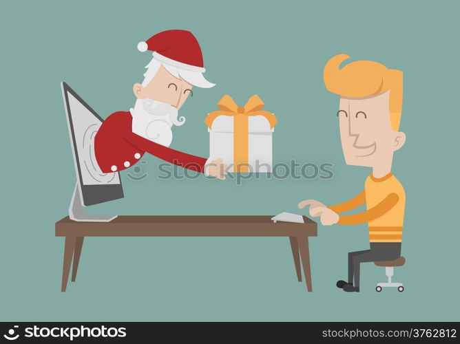 Santa Claus gift boxes , eps10 vector format