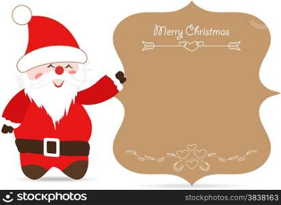 Santa claus greeting card retro