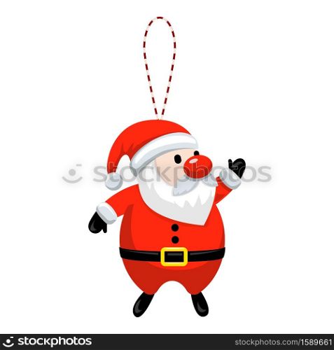 Santa Claus icon. Cartoon of Santa Claus vector icon for web design isolated on white background. Santa Claus icon, cartoon style