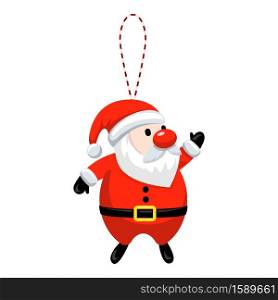 Santa Claus icon. Cartoon of Santa Claus vector icon for web design isolated on white background. Santa Claus icon, cartoon style