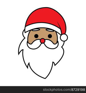 santa claus icon logo vector design template