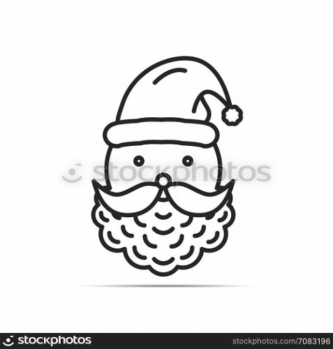Santa Claus Icon. Santa Claus line icon, vector eps10 illustration
