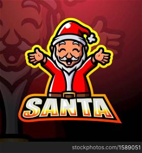 Santa claus mascot esport logo design