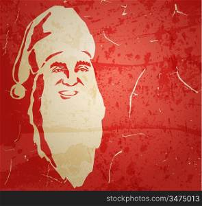 Santa Claus. Portrait on grunge background