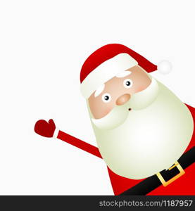 Santa Claus standing on a white background, vector illustration. Santa Claus standing on a white background, vector