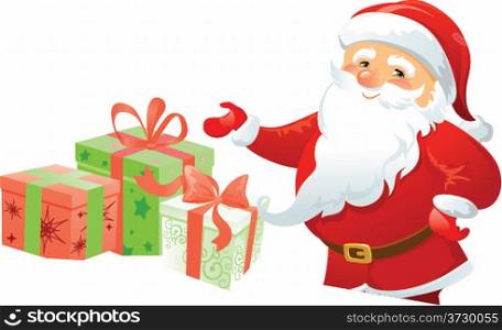 Santa Claus with of Christmas Gifts
