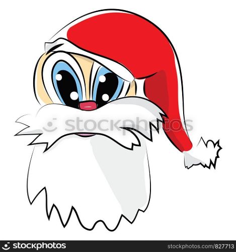 Santa Claus with red hat vector or color illustration