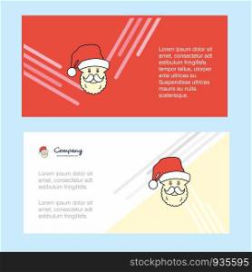 Santa clause abstract corporate business banner template, horizontal advertising business banner.