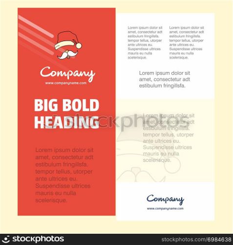 Santa clause Business Company Poster Template. with place for text and images. vector background