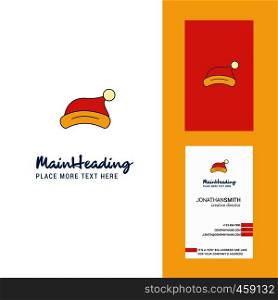Santa clause cap Creative Logo and business card. vertical Design Vector