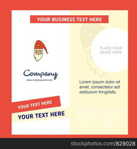 Santa clause Company Brochure Template. Vector Busienss Template