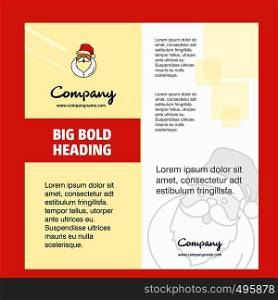 Santa clause Company Brochure Title Page Design. Company profile, annual report, presentations, leaflet Vector Background