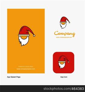 Santa clause Company Logo App Icon and Splash Page Design. Creative Business App Design Elements