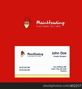 Santa clause logo Design with business card template. Elegant corporate identity. - Vector