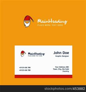 Santa clause logo Design with business card template. Elegant corporate identity. - Vector